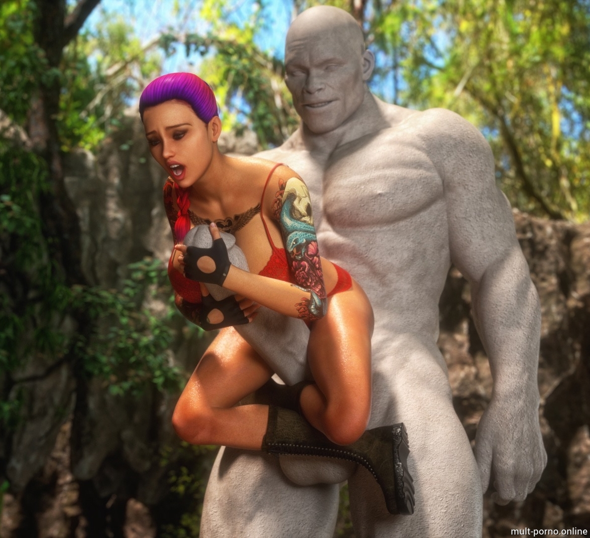 Monsters filled all of Lara Croft's holes with cum (Part 2) (+porn comics)