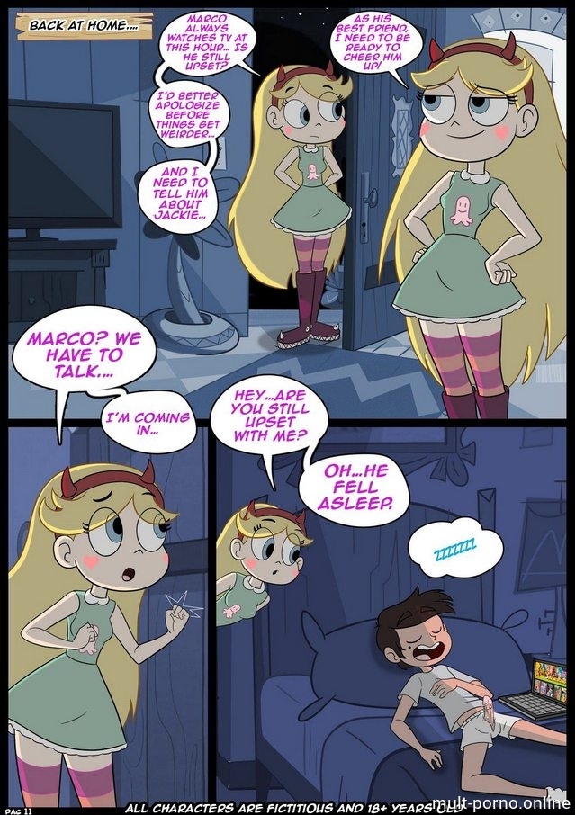 Star Butterfly leaks from masturbating with a magic wand (+porn comics)