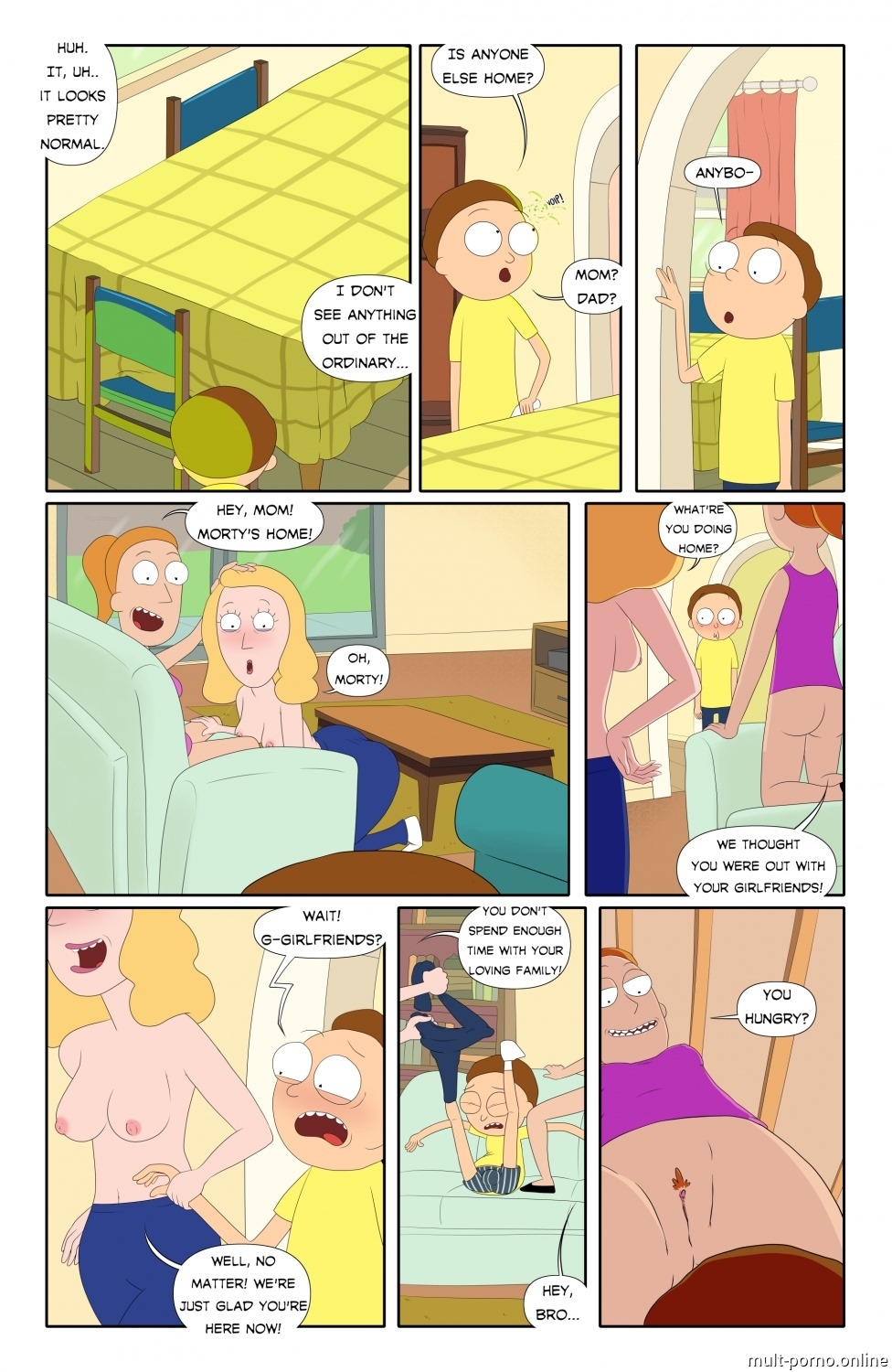 How to divorce a mom in a Rick and Morty porn game (+porn game & comics)